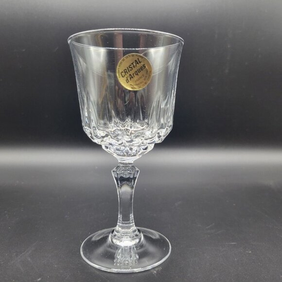 Vintage Cristal DArques France Genuine Lead Crystal Stemware Wine Glass Set of 6 - Picture 6 of 12